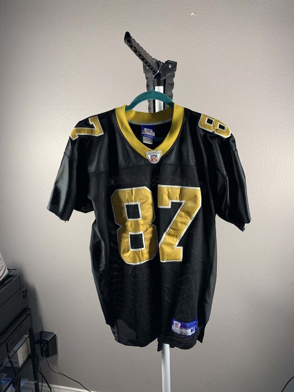 Reebok NFL New Orleans Saints Joe Horn #87 Black Replica Jersey Size 46